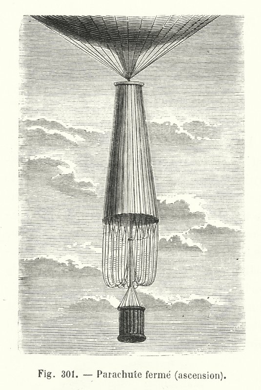 Closed parachute, ascent by European School