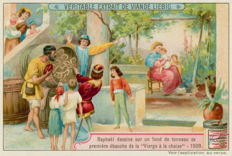 Raphael Sketches on a Barrel by European School