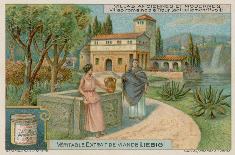 Roman villa on the Tiber at Tivoli by European School