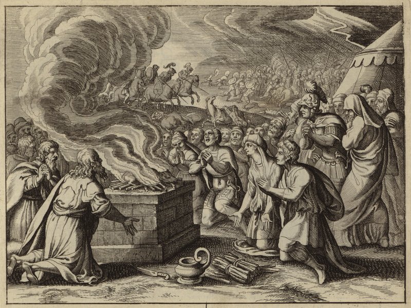 Samuel and the Israelites Confessing Their Sins to God at Mizpah Before Defeating the Philistines by European School