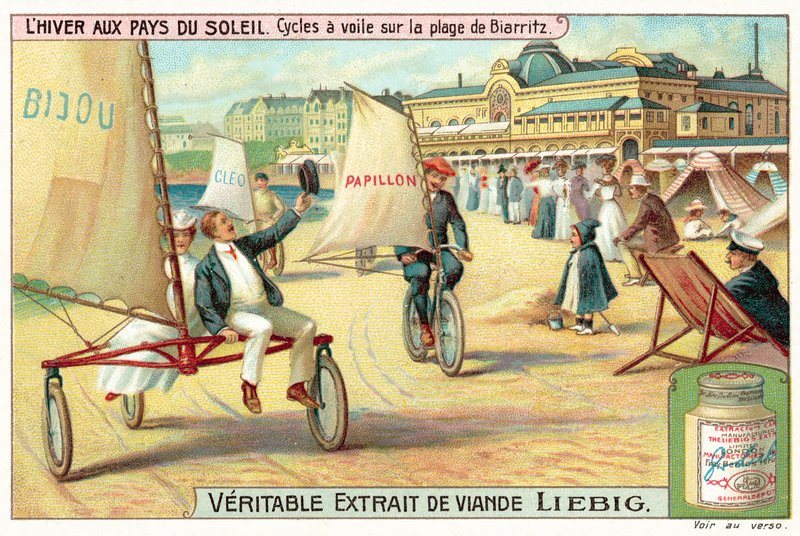 Sand yachting on the beach at Biarritz by European School