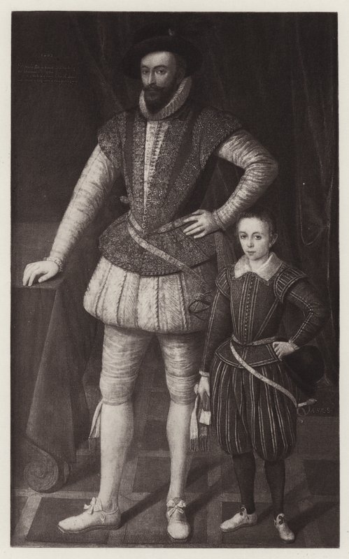 Sir Walter Raleigh and his Son by European School