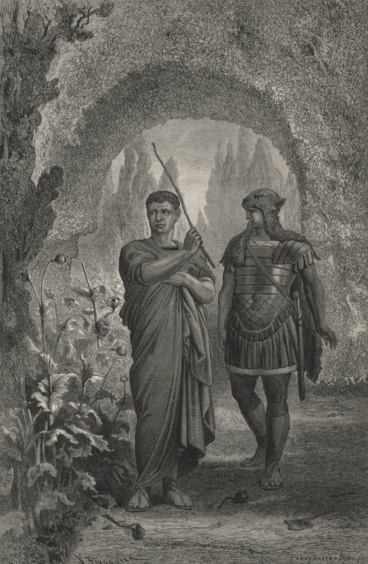 Tarquin the Proud and the Envoy of Sextus (engraving) by European School