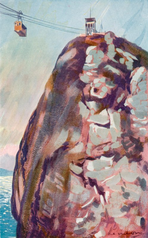 The Aerial Ropeway Car Reaching the Summit of the Sugar Loaf by European School