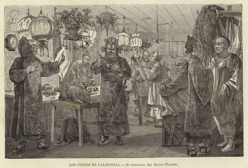 The Chinese in California - The Wardrobe of the Royal Theatre by European School