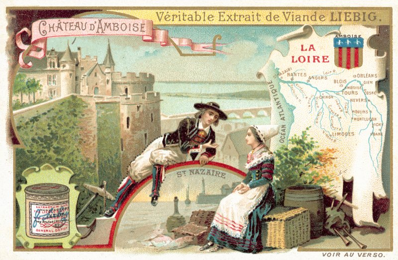 The Loire, and a View of the Chateau of Amboise by European School