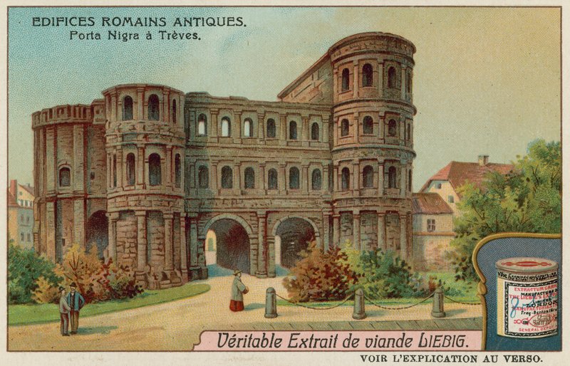 The Porta Nigra (Black Gate) in Trier by European School
