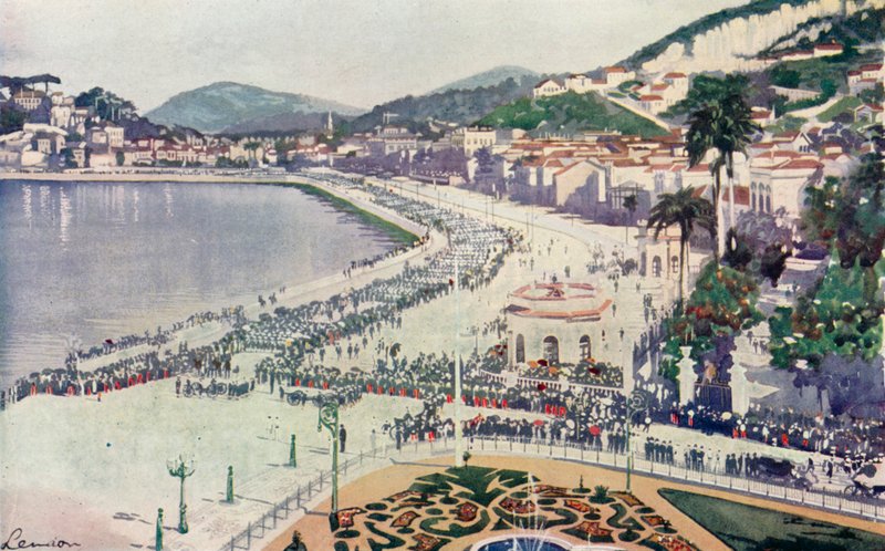 The Praia da Lapa and Praca da Gloria, Military Parade on 15 November, Anniversary of the Foundation of the Republic of Brazil by European School