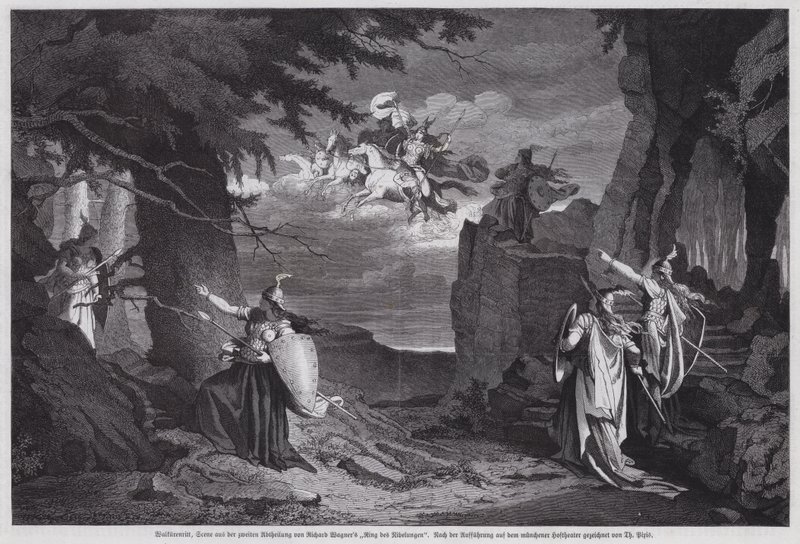 The Ride of the Valkyries, scene from Die Walkure, the second opera of Richard Wagner