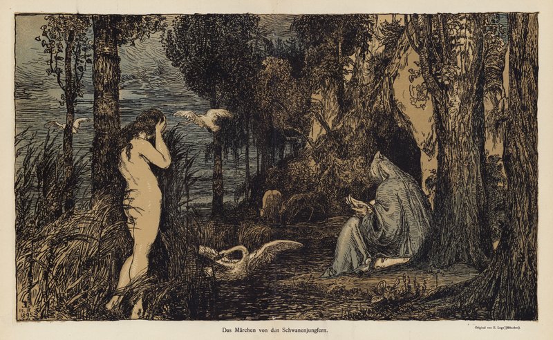 The Tale of the Swan Virgin by European School