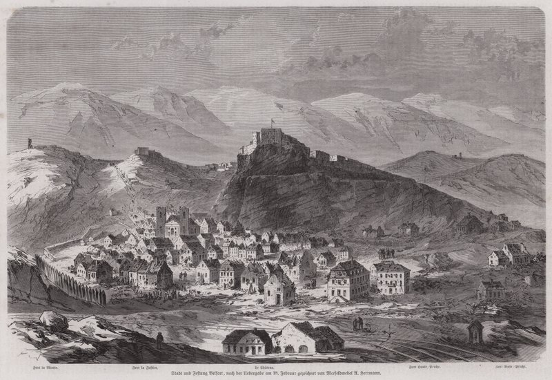 Town and Fortress of Belfort, France, After Its Surrender to the Besieging Germans, Franco-Prussian War by European School