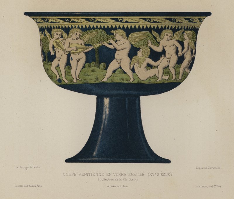 Venetian Enamelled Glass Cup by European School