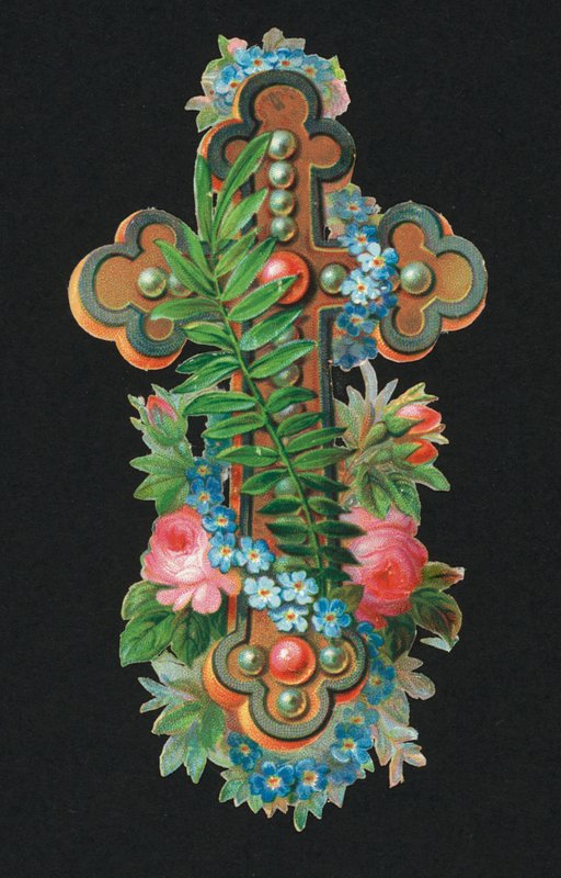 Victorian Scraps: Holy Cross by European School