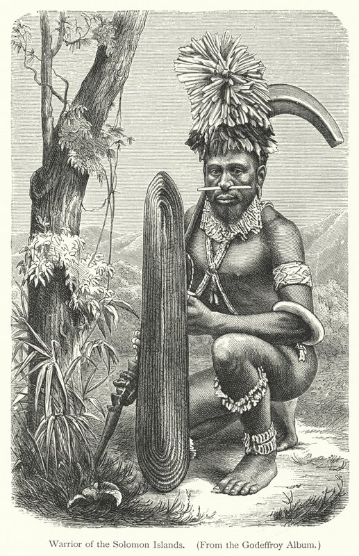 Warrior of Solomon Islands by European School