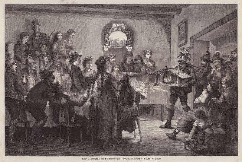 Wedding feast in the Salzkammergut, Austria by European School