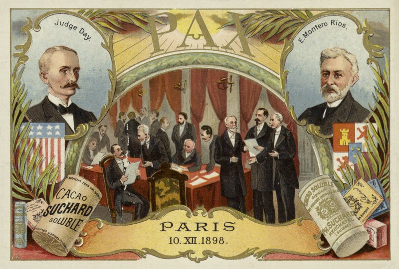 William R Day and Eugenio Montero Rios, and the Treaty of Paris ending the Spanish-American War, 10 December 1898 by European School