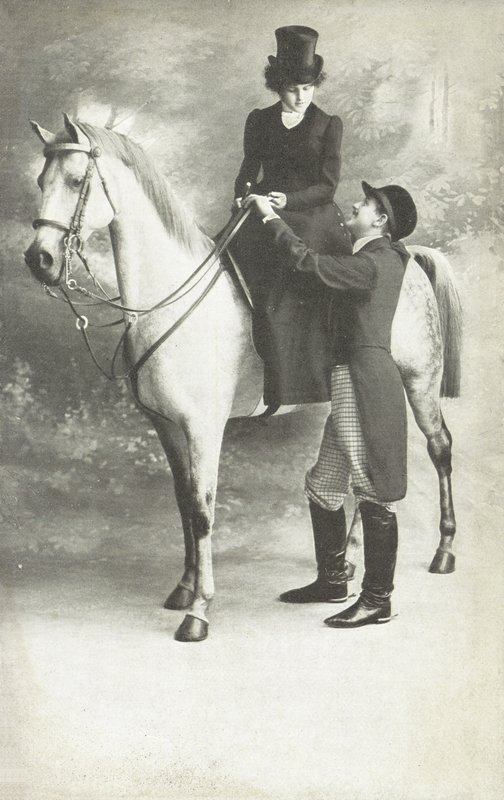 Woman and Man in Riding Dress by European School