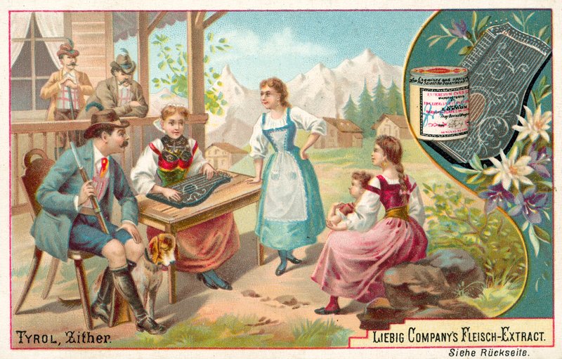 Zither, Tyrol by European School