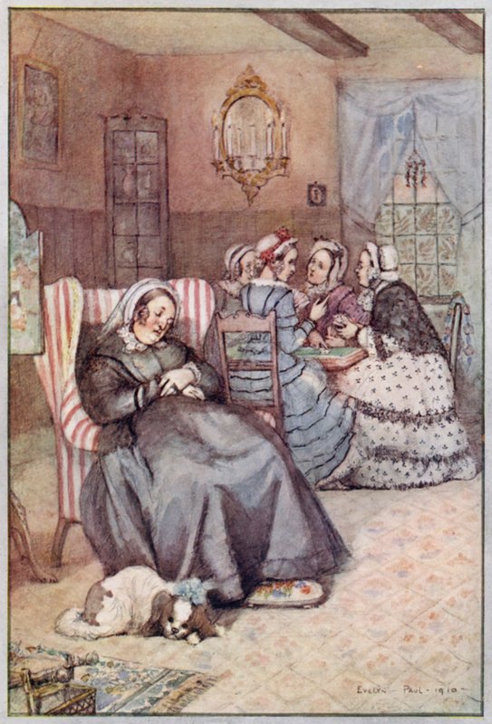 Illustration for Cranford by Mrs Gaskell by Evelyn Paul