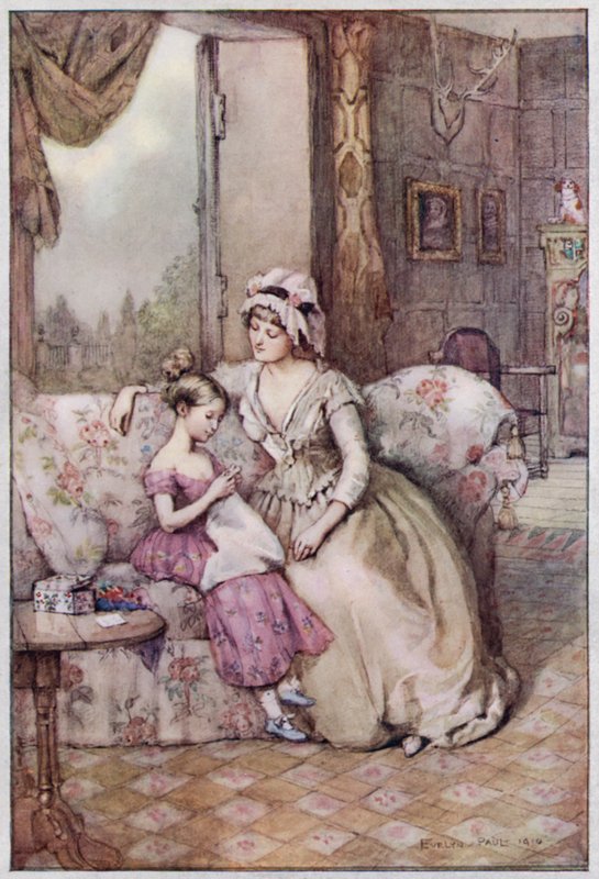 Illustration for Cranford by Mrs Gaskell by Evelyn Paul