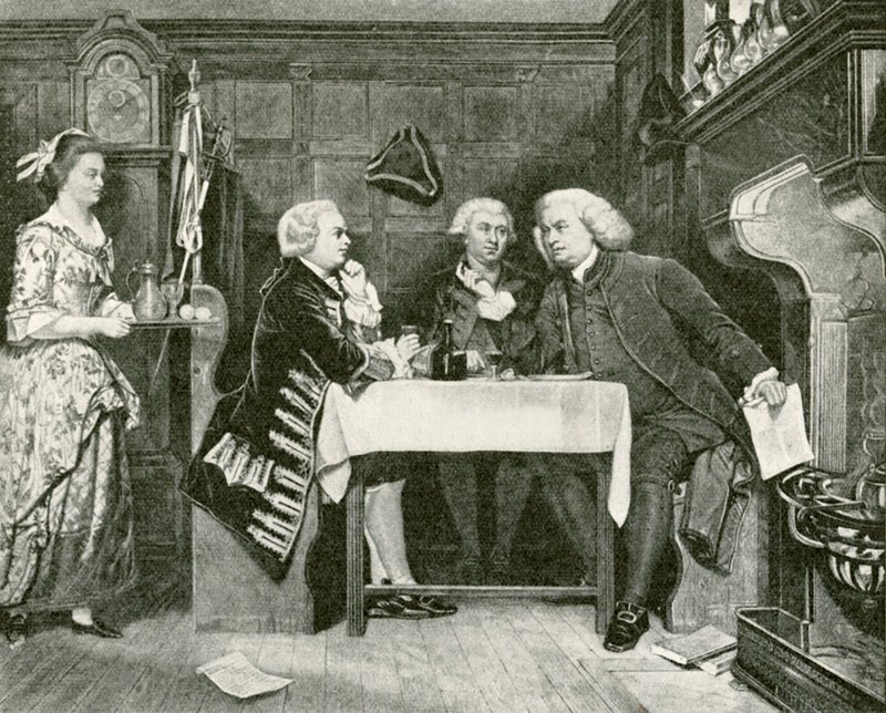Johnson, Goldsmith, and Boswell at the Mitre Tavern by Eyre Crowe