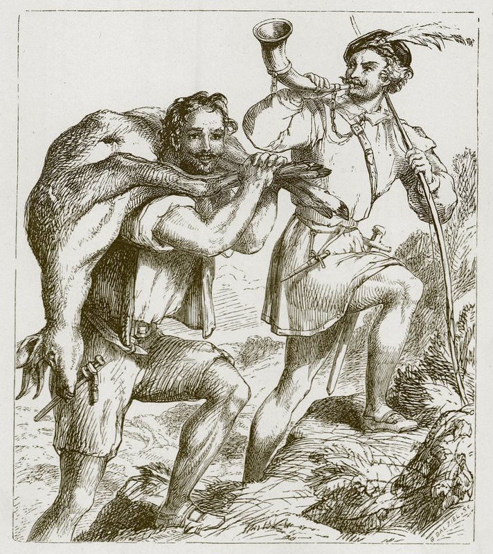 Robin Hood and Little John by F. Tayler
