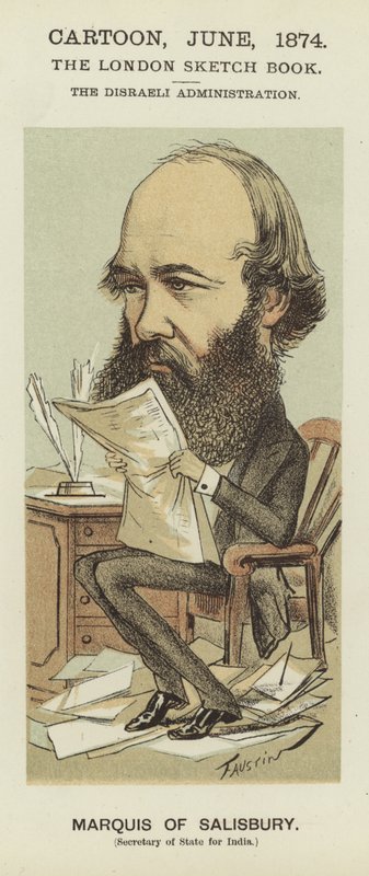 Caricature of the Marquess of Salisbury by Faustin (b.1847)