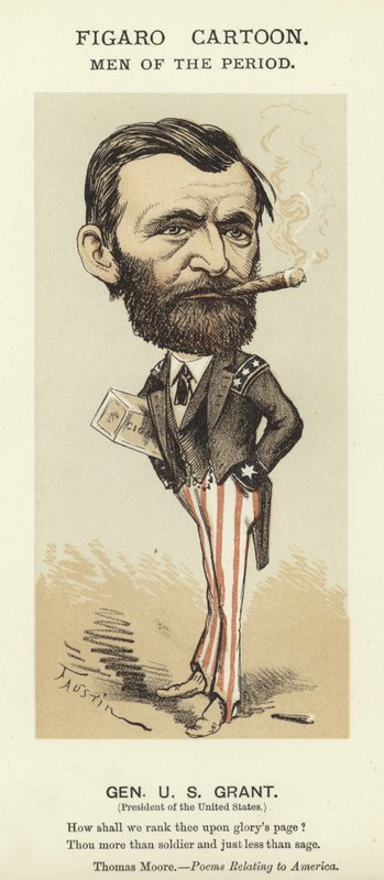 Caricature of Ulysses S Grant by Faustin