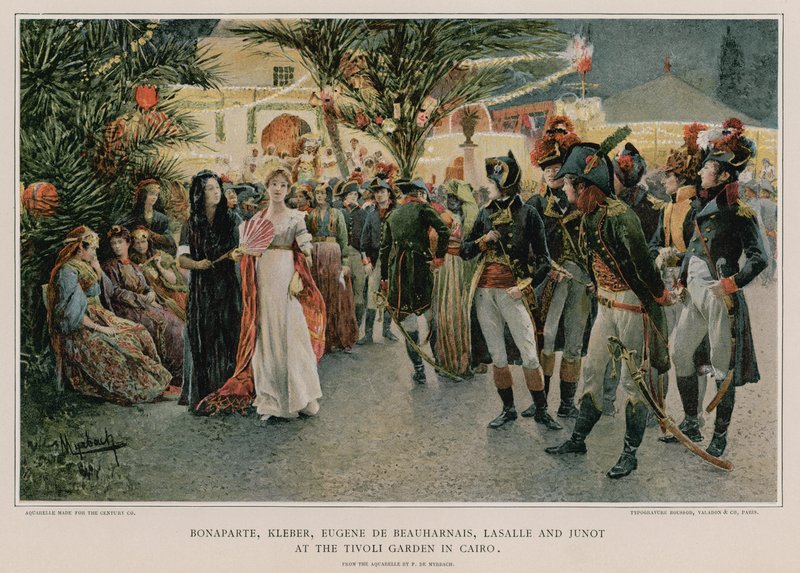 Gathering at the Tivoli Garden in Cairo by Felicien baron de Myrbach Rheinfeld