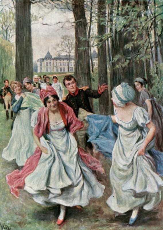 In the Park at Malmaison During the Consulate by Felicien baron de Myrbach Rheinfeld
