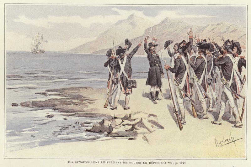 Soldiers renewing their oath to die Republicans by Felicien baron de Myrbach Rheinfeld