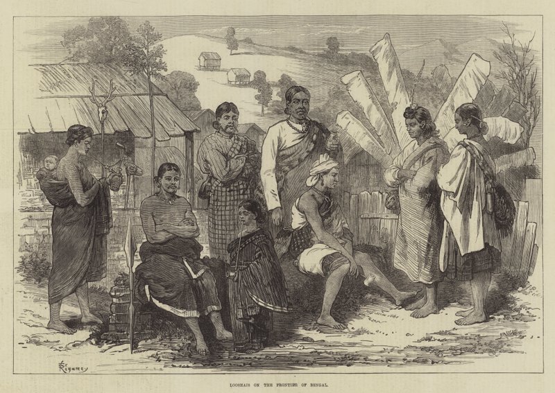 Looshais on the Frontier of Bengal by Felix Regamey