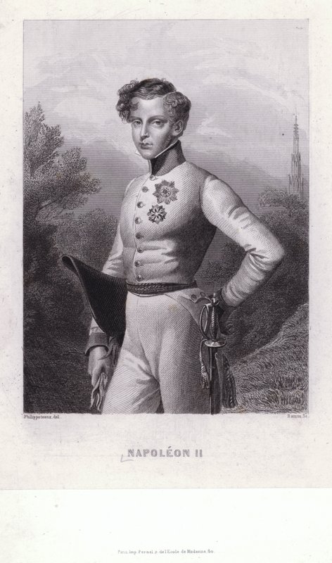 Napoleon Francois Joseph Charles Bonaparte, Son of Emperor Napoleon I of France (engraving) by Felix (after) Philippoteaux