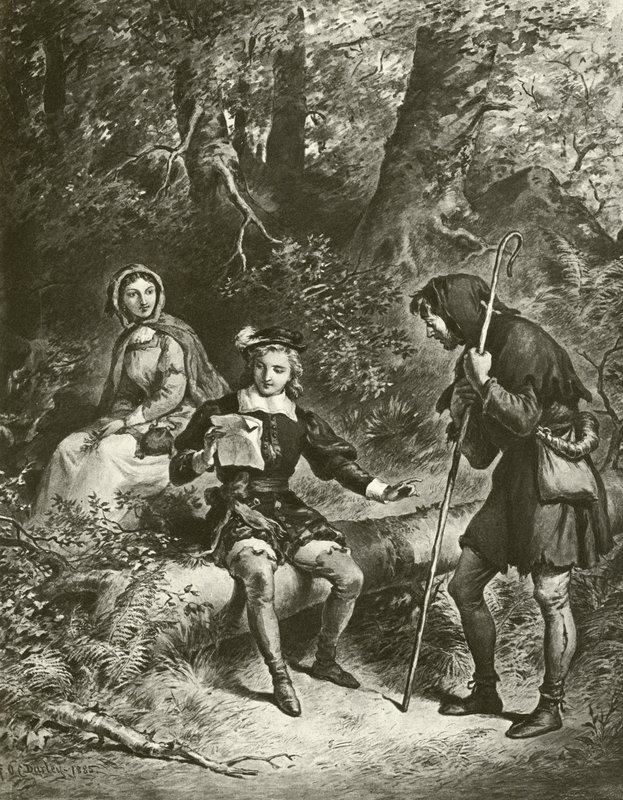 As You Like It. Act IV-Scene III by Felix Octavius Carr Darley