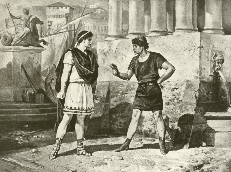 Comedy of Errors. Act I, Scene II by Felix Octavius Carr Darley