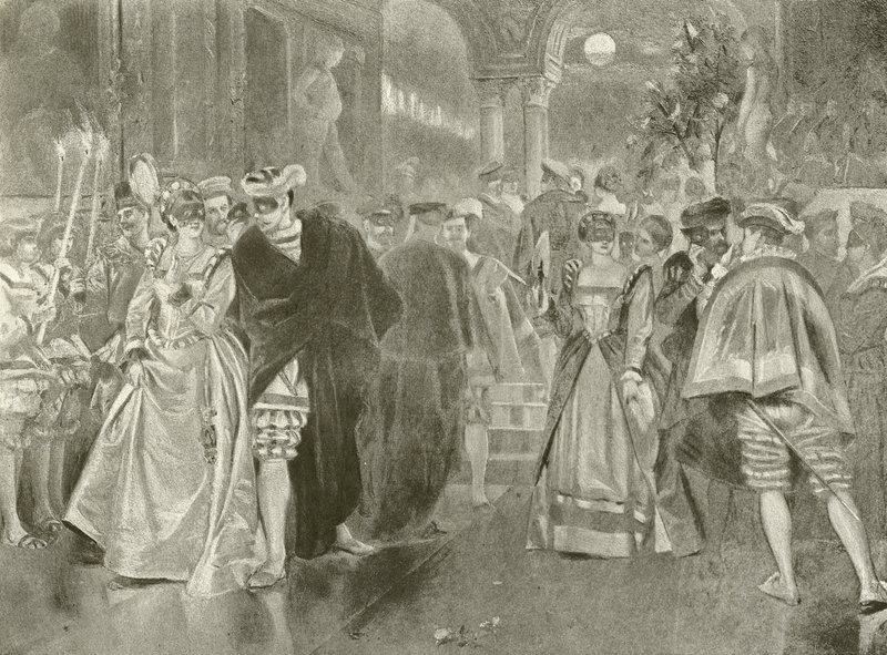 Much Ado about Nothing. Act II, Scene I (engraving) by Felix Octavius Carr Darley