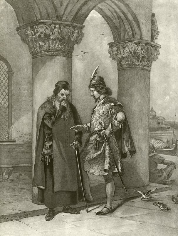 The Merchant of Venice. Act I, Scene III by Felix Octavius Carr Darley