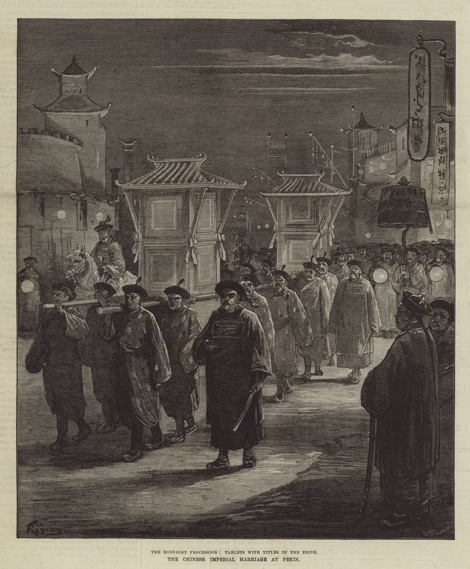 The Chinese Imperial Marriage at Pekin by Felix Regamey