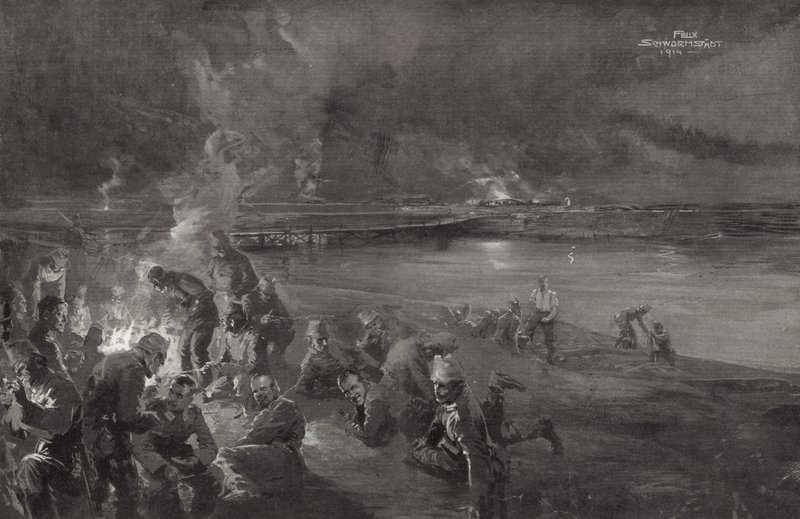 Germans on the Watch at the River Maas by Felix Schwormstadt