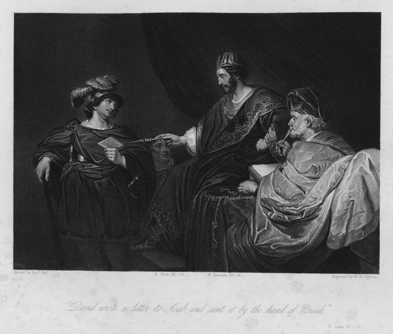 David giving the Fatal Letter to Uriah, II Samuel XI by Ferdinand (after) Bol