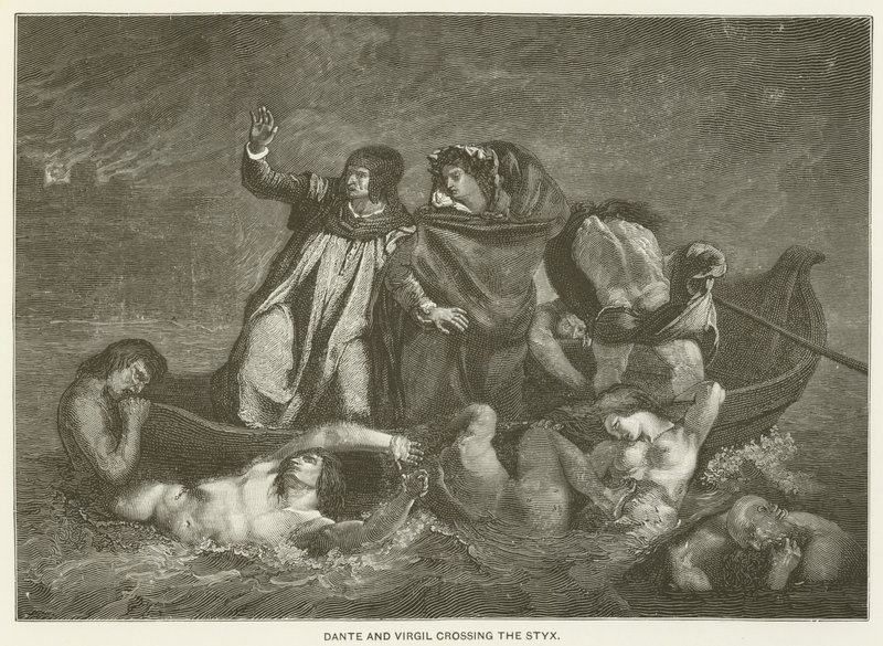 Dante and Virgil Crossing the Styx by Ferdinand Victor Eugene Delacroix