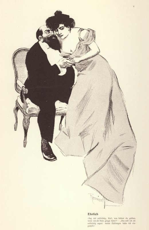 Man with his mistress by Ferdinand von Reznicek