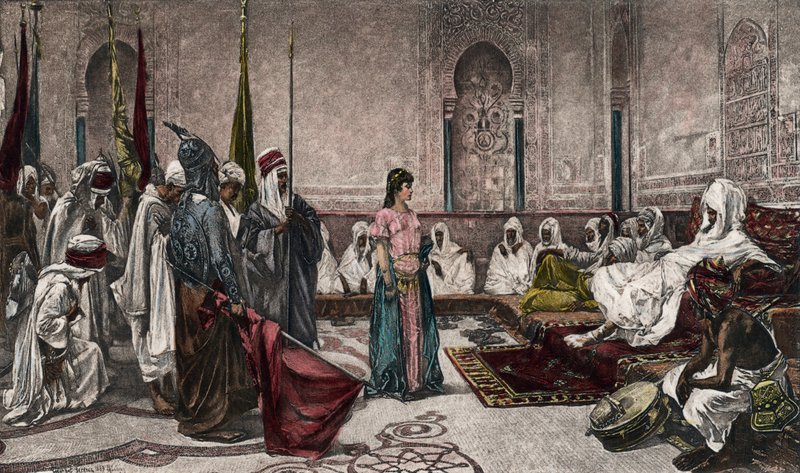 A Prisoner of State at the Alhambra (colour photogravure) by Ferencz Frans Eisenhut
