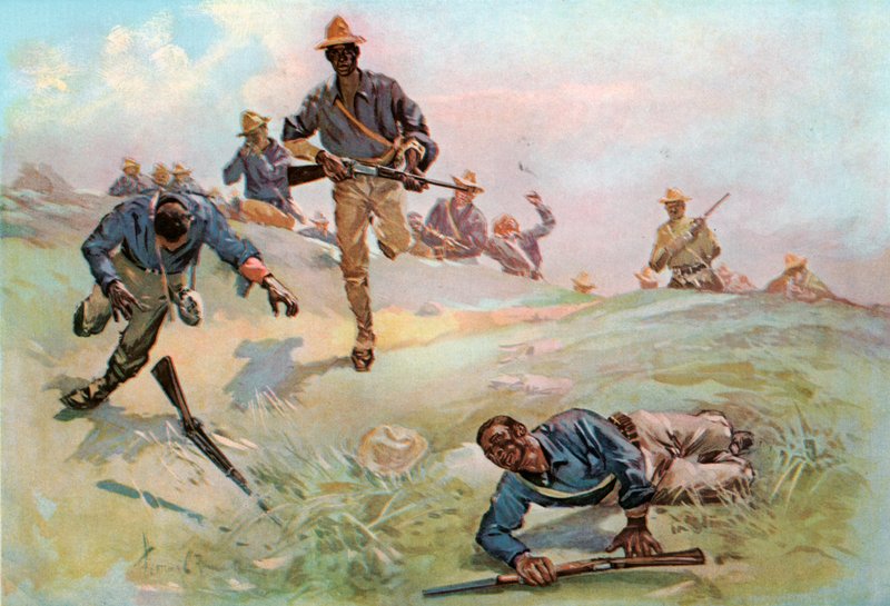 Troop C, Ninth U.S. Cavalry, Captain, Leading the Charge at San Juan by Fletcher C. Ransom