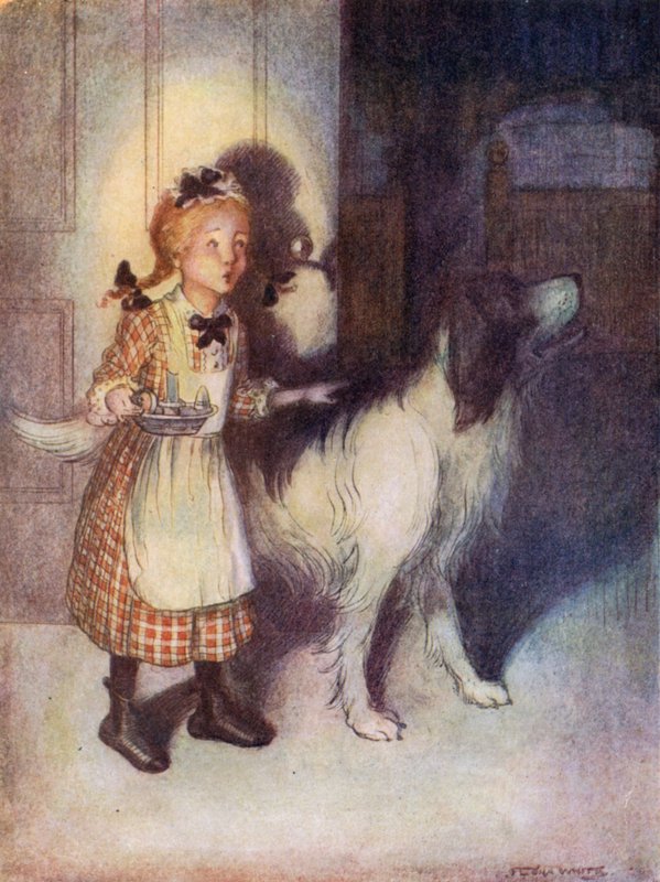 Eliza looking to see whether children are asleep by Flora White