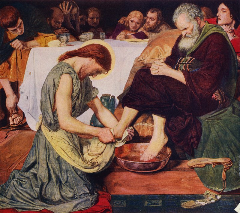 Jesus Christ washing St Peter