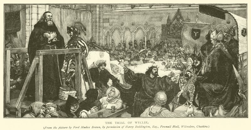 The trial of Wyclif by Ford Madox Brown