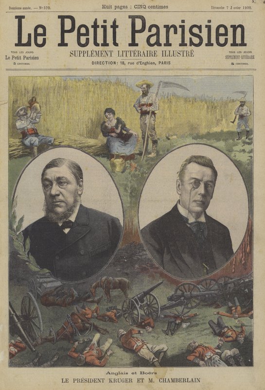 British and Boers: President Kruger of Transvaal and Joseph Chamberlain, British Secretary of State for the Colonies by Fortune Louis Meaulle