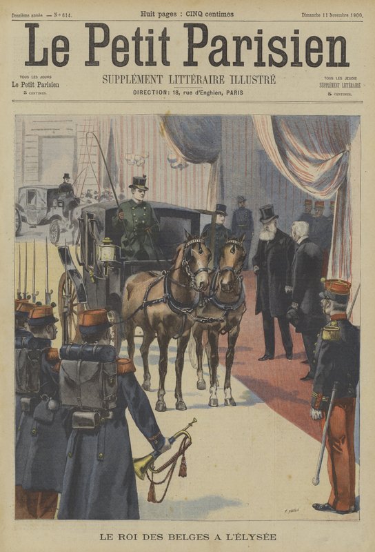 Leopold II, King of the Belgians, at the Elysee Palace, Paris by Fortune Louis Meaulle