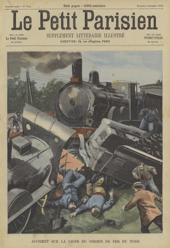 Train Crash on the Chemin du Fer du Nord, France by Fortune Louis Meaulle